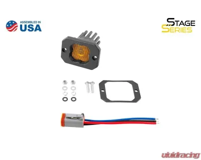 Diode Dynamics Stage Series C1 LED Pod Yellow SAE/DOT Fog Flush ABL (ONE) - DD6851S