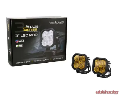 Diode Dynamics SS3 Sport ABL Yellow Flood Standard (PAIR) - DD6870P