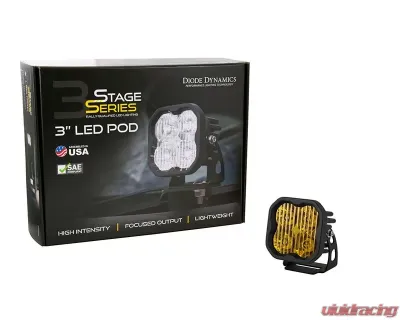 Diode Dynamics SS3 Sport ABL Yellow Driving Standard (SINGLE) - DD6868S
