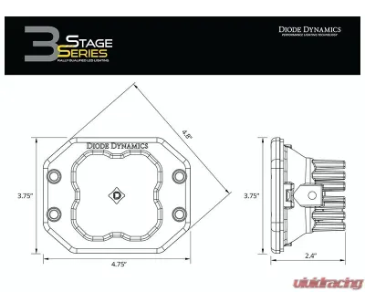 Diode Dynamics SS3 Pro ABL White SAE Driving Flush (SINGLE) - DD6928S