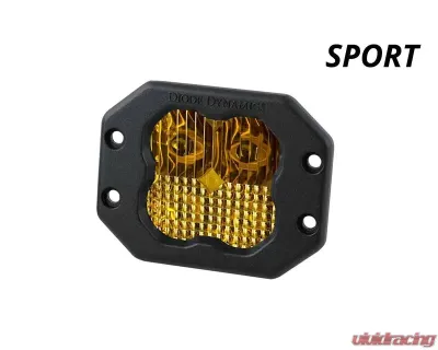 Diode Dynamics SS3 Sport ABL Yellow Flood Flush (SINGLE) - DD6925S