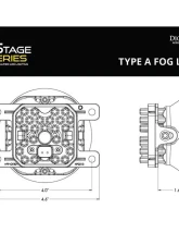 Diode Dynamics SS3 Sport Type A Kit ABL Yellow SAE Fog Acura | Ford | Fiat | Honda | Nissan | Scion | Subaru 2004-2022                                     - DD6981 - Image 10