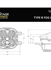 Diode Dynamics SS3 Max Type B Kit ABL White SAE Fog Lexus | Subaru | Toyota 2006-2022                                     - DD7001 - Image 9