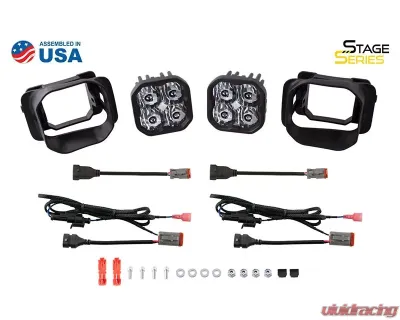 Diode Dynamics SS3 Sport Type F2 Kit ABL White SAE Fog Ford F150 | F250 | F300 2015-2021 - DD7012