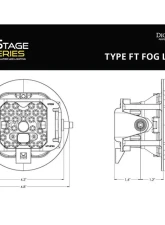 Diode Dynamics SS3 Max Type FT Kit ABL White SAE Fog Dodge | Ford | Toyota 1996-2014                                     - DD7025 - Image 9