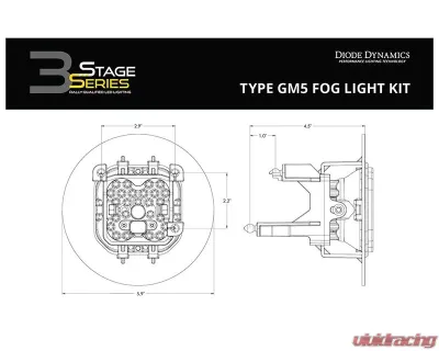 Diode Dynamics SS3 Max Type GM-5 Kit ABL Yellow SAE Fog - DD7042