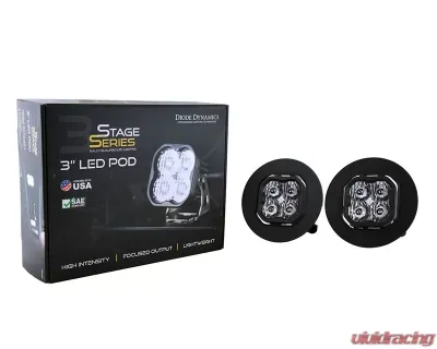 Diode Dynamics SS3 Max Type GM-5 Kit ABL Yellow SAE Fog - DD7042