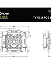 Diode Dynamics SS3 Max Type M Kit ABL White SAE Fog Chrysler | Dodge | Jeep 2005-2022                                     - DD7049 - Image 9