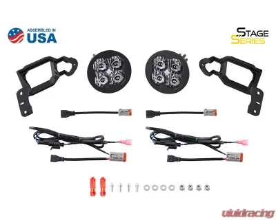 Diode Dynamics SS3 Max Type MS Kit ABL Yellow SAE Fog Jeep Wrangler | Gladiator 2018-2021 - DD7066