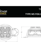 Diode Dynamics SS3 Max Type MS Kit ABL Yellow SAE Fog Jeep Wrangler | Gladiator 2018-2021                                     - DD7066 - Image 10