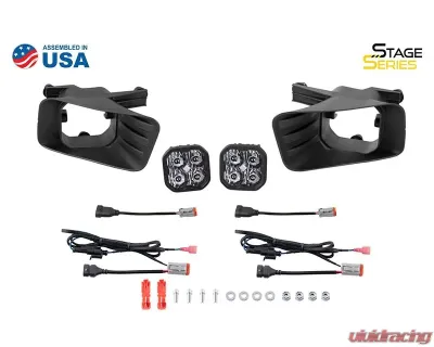Diode Dynamics SS3 Sport Type Ram Horizontal Kit ABL Yellow SAE Fog Dodge | Ram 2009-2018 - DD7077