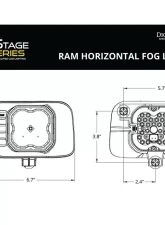 Diode Dynamics SS3 Sport Type Ram Horizontal Kit ABL Yellow SAE Fog Dodge | Ram 2009-2018                                     - DD7077 - Image 9