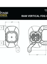 Diode Dynamics SS3 Max Type Ram Vertical Kit ABL White SAE Fog                                     - DD7089 - Image 9