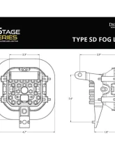 Diode Dynamics SS3 Max Type SD Kit ABL Yellow SAE Fog Ford F250 | F350 2011-2016                                     - DD7098 - Image 9