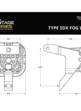 Diode Dynamics SS3 Max Type SDX Kit ABL White SAE Fog Ford F250 | F350 | Excursion | Ranger 1999-2010                                     - DD7107 - Image 8