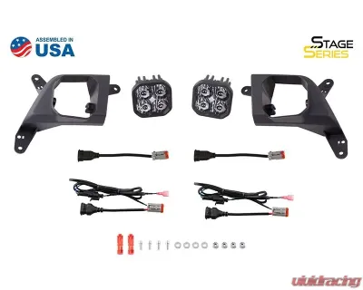 Diode Dynamics SS3 Max Type SV2 Kit ABL White SAE Fog Chevrolet Silverado 1500 | 2500 | 3500 2019-2021 - DD7127