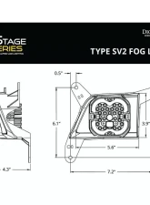 Diode Dynamics SS3 Max Type SV2 Kit ABL White SAE Fog Chevrolet Silverado 1500 | 2500 | 3500 2019-2021                                     - DD7127 - Image 9