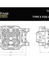 Diode Dynamics SS3 Max Type X Kit ABL White SAE Fog Subaru Legacy | WRX | STI 2008-2014                                     - DD7135 - Image 9