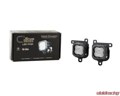 Diode Dynamics SSC1 Type FBS LED Fog Light Kit Yellow SAE Fog Ford Bronco Sport 2021 - DD7175