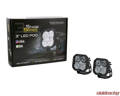 Diode Dynamics SS3 LED Ditch Light Kit Sport White Combo Ford Bronco 2021-2022 - DD7184