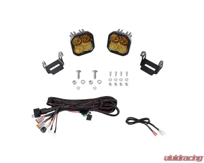 Diode Dynamics SS3 LED Ditch Light Kit Pro Yellow Combo Ford Bronco 2021-2022 - DD7187