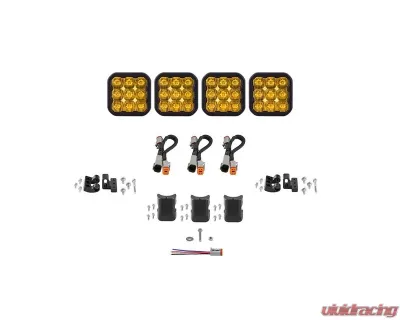 Diode Dynamics SS5 Sport Universal CrossLink 4-Pod Light Bar Yellow Driving - DD7207
