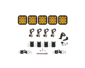Diode Dynamics SS5 Sport Universal CrossLink 5-Pod Light Bar Yellow Driving