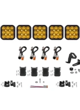 Diode Dynamics SS5 Sport Universal CrossLink 5-Pod Light Bar Yellow Driving                                     - DD7209 - Image 6