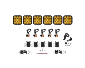 Diode Dynamics SS5 Sport Universal CrossLink 6-Pod Light Bar Yellow Driving