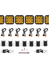 Diode Dynamics SS5 Sport Universal CrossLink 8-Pod Light Bar Yellow Driving                                     - DD7215 - Image 7