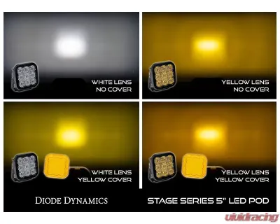 Diode Dynamics SS5 LED Pod Cover Yellow (ONE) - DD7219