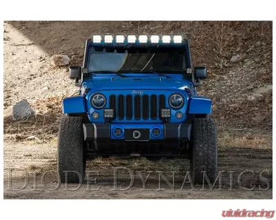 Diode Dynamics SS5 Pro CrossLink Windshield Yellow Combo Light Bar Kit Jeep Wrangler JK 2007-2018 - DD7267