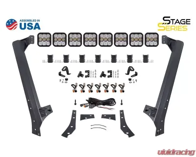 Diode Dynamics SS5 Pro CrossLink Windshield Yellow Combo Light Bar Kit Jeep Wrangler JK 2007-2018 - DD7267