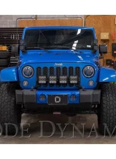 Diode Dynamics SS5 4-Pod CrossLink Grille Light Bar Kit Pro White Combo Jeep Wrangler JK 2007-2018                                     - DD7272 - Image 3