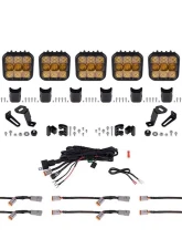 Diode Dynamics SS5 Pro CrossLink Windshield Yellow Combo Light Bar Kit Ford Bronco 2021-2022                                     - DD7265 - Image 7