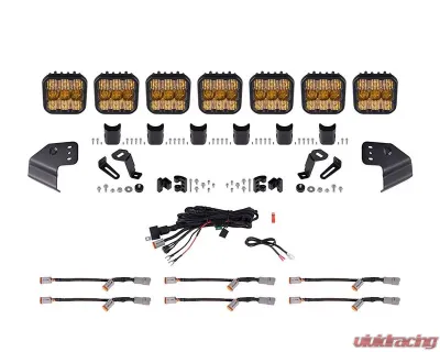 Diode Dynamics SS5 Pro CrossLink Windshield Yellow Combo Light Bar Kit Ford Bronco 2021-2022 - DD7265