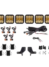 Diode Dynamics SS5 6-Pod CrossLink Grille Light Bar Kit Sport Yellow Combo Ford Bronco 2021-2022                                     - DD7236 - Image 5