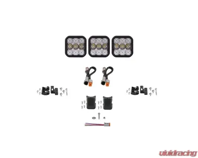 Diode Dynamics SS5 Pro Universal CrossLink 3-Pod Light Bar White Combo - DD7238