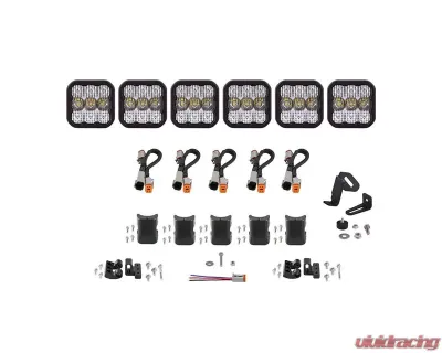 Diode Dynamics SS5 Pro Universal CrossLink 6-Pod Light Bar White Combo - DD7244