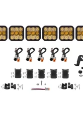 Diode Dynamics SS5 Pro Universal CrossLink 6-Pod Light Bar Yellow Combo                                     - DD7245 - Image 6