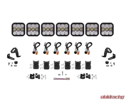 Diode Dynamics SS5 Pro Universal CrossLink 7-Pod Light Bar White Combo - DD7246