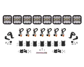 Diode Dynamics SS5 Pro Universal CrossLink 8-Pod Light Bar White Combo