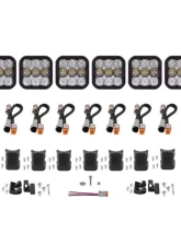 Diode Dynamics SS5 Pro Universal CrossLink 8-Pod Light Bar White Combo                                     - DD7248 - Image 7