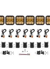 Diode Dynamics SS5 Pro Universal CrossLink 8-Pod Light Bar Yellow Combo                                     - DD7249 - Image 7