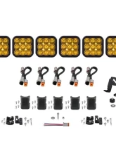 Diode Dynamics SS5 Pro Universal CrossLink 6-Pod Light Bar Yellow Driving                                     - DD7257 - Image 6