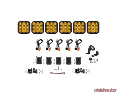 Diode Dynamics SS5 Pro Universal CrossLink 6-Pod Light Bar Yellow Driving - DD7257