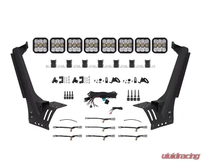 Diode Dynamics SS5 Pro CrossLink Windshield Yellow Combo Light Bar Kit Jeep Wrangler 2018-2022 - DD7263
