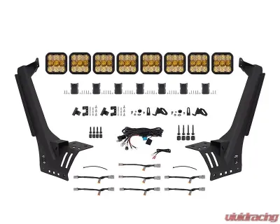 Diode Dynamics SS5 Pro CrossLink Windshield White Combo Light Bar Kit Jeep Wrangler 2018-2022 - DD7262