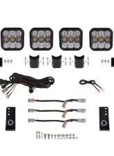 Diode Dynamics SS5 4-Pod CrossLink Grille Light Bar Kit Pro White Combo Jeep Wrangler 2018-2022                                     - DD7268 - Image 9