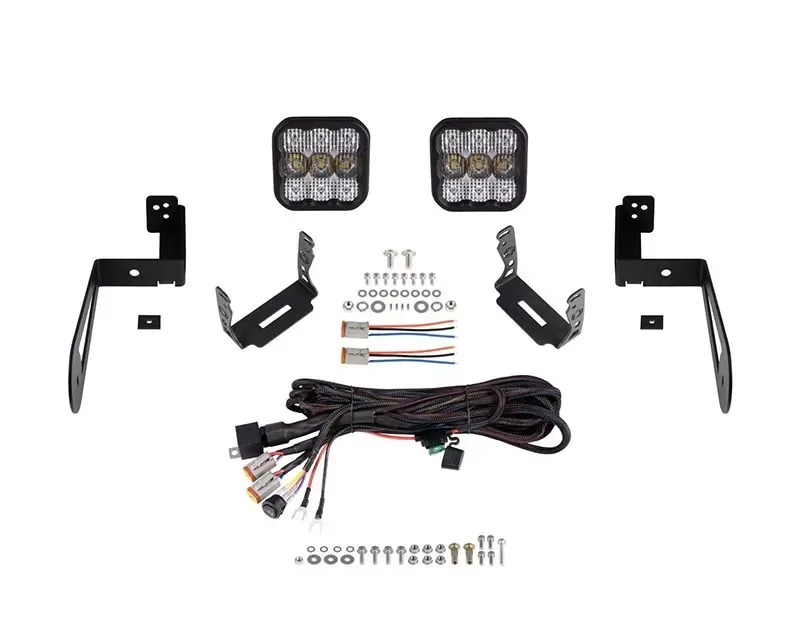 Diode Dynamics SS5 CrossLink Bumper Light Bar Kit Pro Combo Jeep Wrangler JK 2007-2018 - DD7275